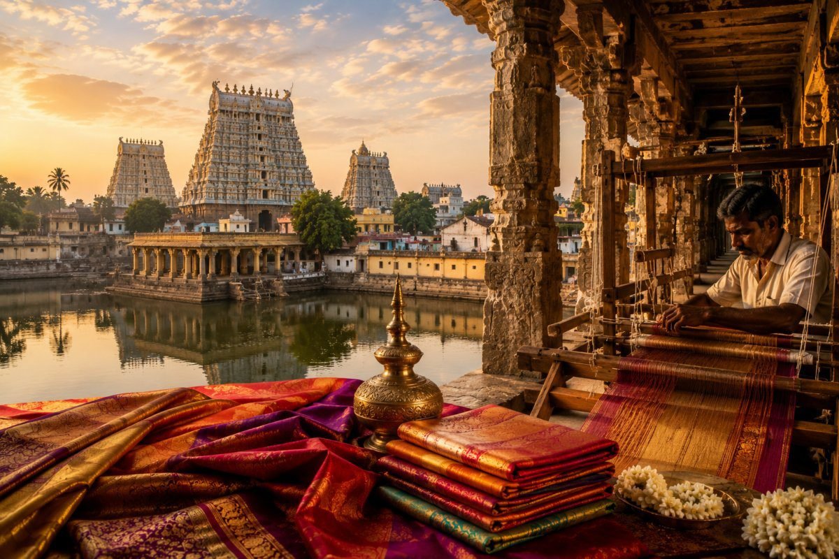 Kanchipuram: A Regal Tapestry of Sacred Temples and Shimmering Silk