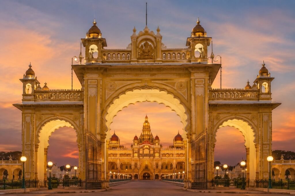 The Timeless Elegance of Mysore Palace with the Golden Chariot